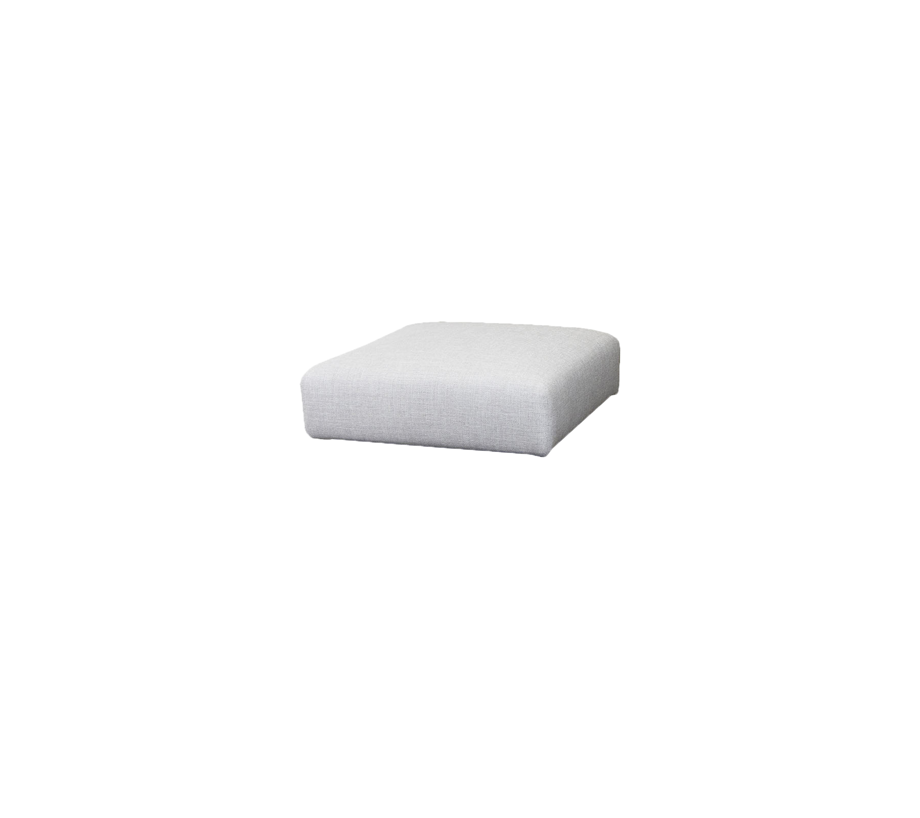 Square, plush cushion in a neutral fabric, perfect for adding comfort to seating arrangements.