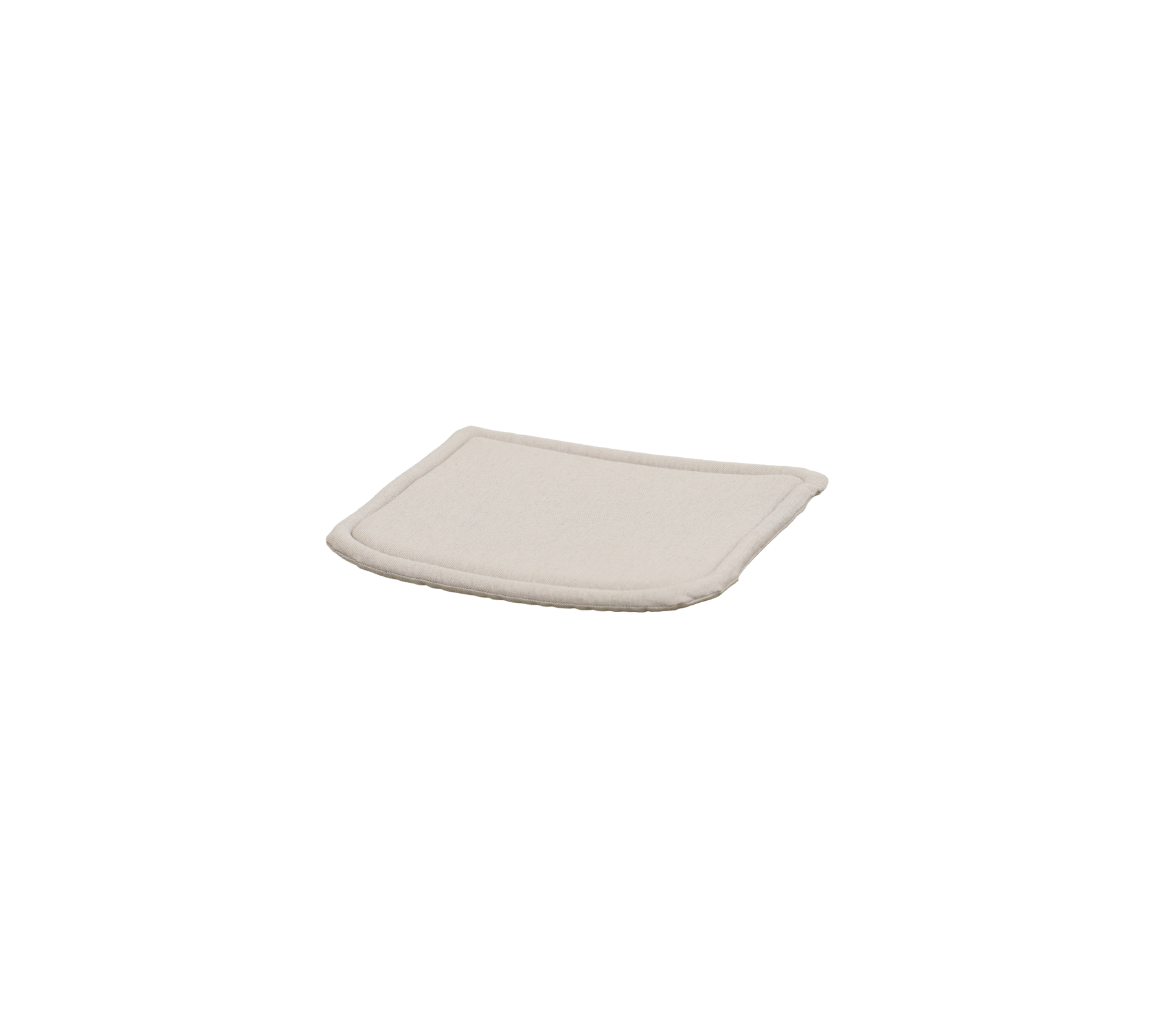 Sand-colored cushion with a simple design.