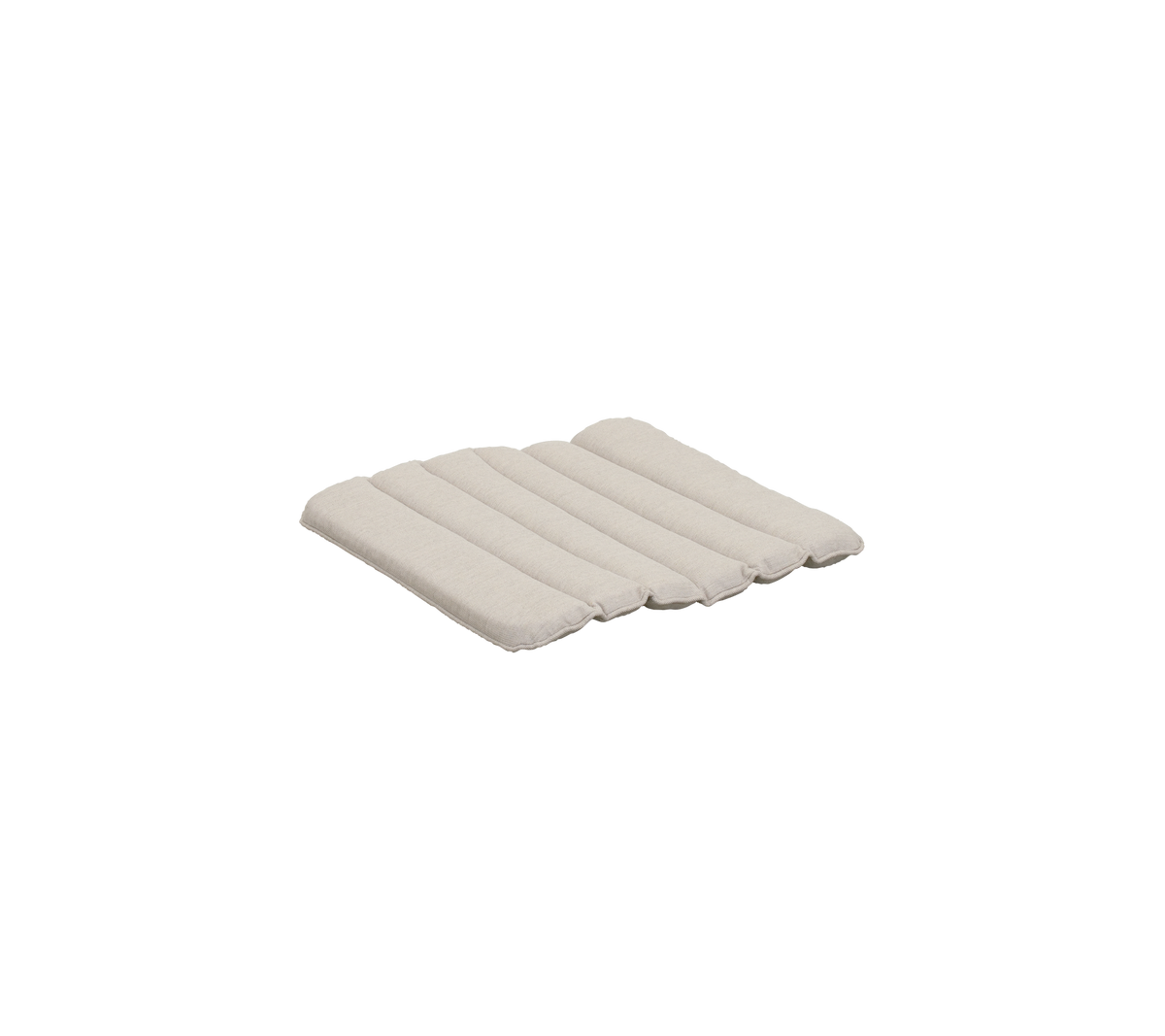 Sand-colored cushion with a segmented design.