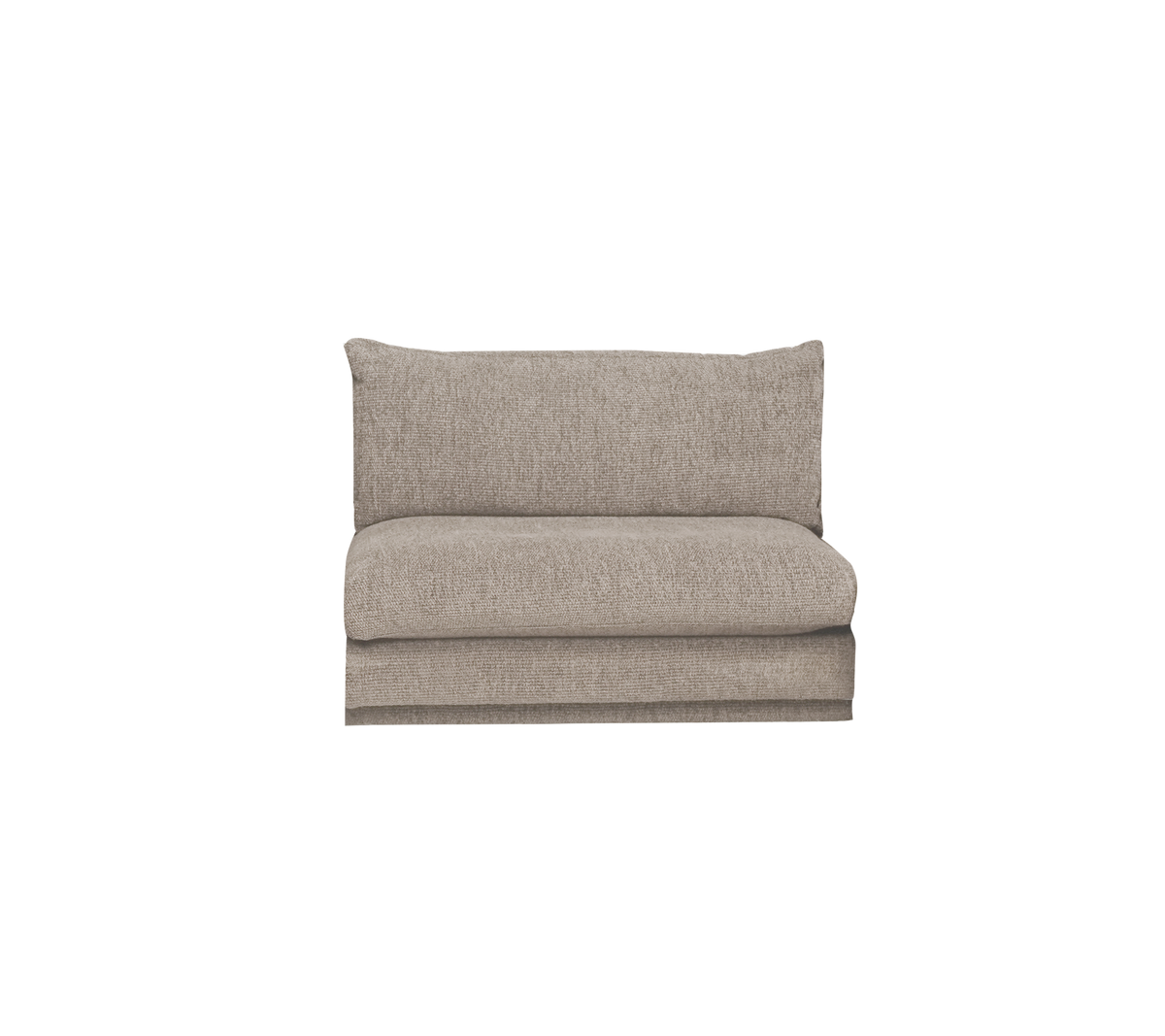 Light brown cushion with a simple design.