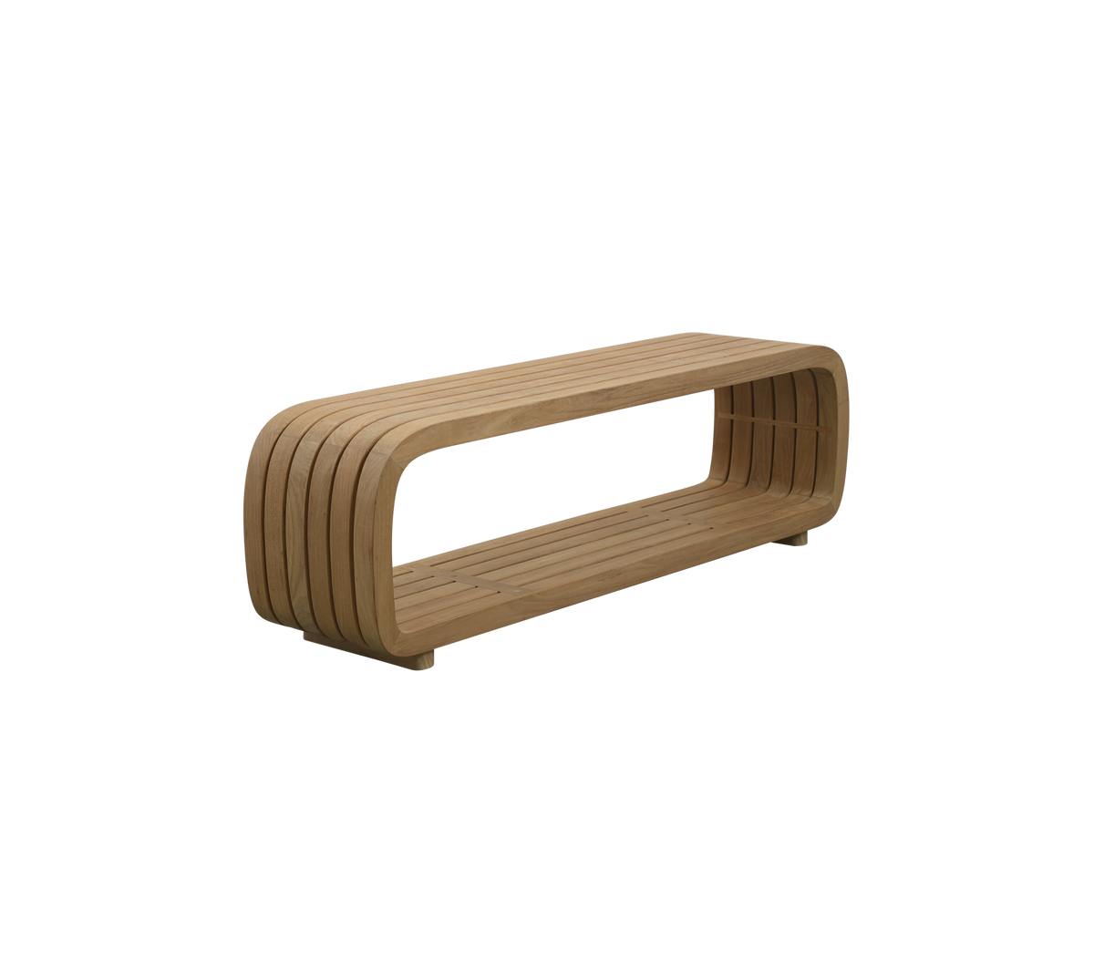 Mellow sofa module/coffee table – a sculptural, multi-functional outdoor piece with soft, organic lines and durable, weather-resistant design, ideal for creating a serene and stylish lounge setting.