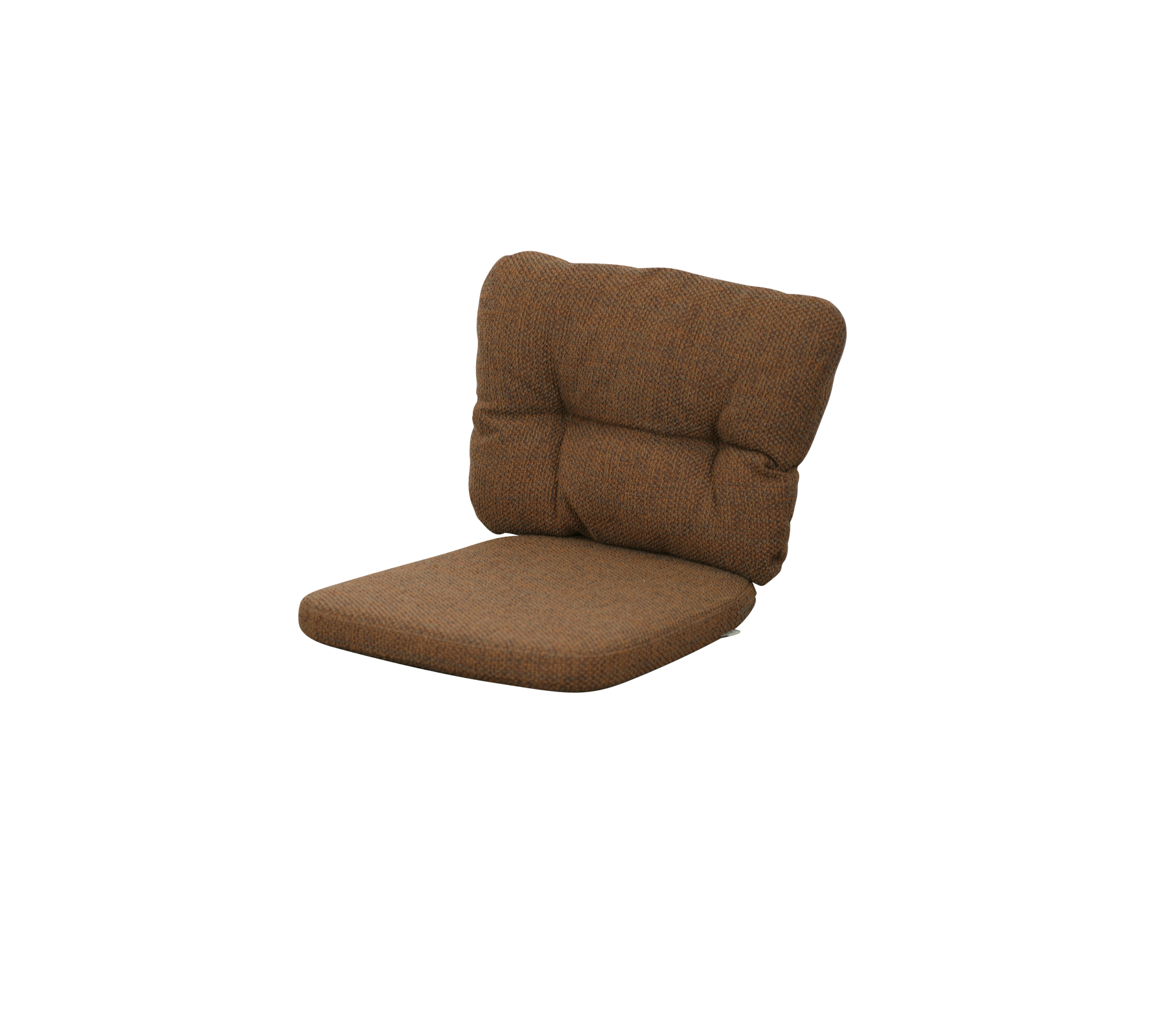 Comfortable brown cushion seat with a plush backrest, designed for relaxation and support. Ideal for casual seating arrangements.
