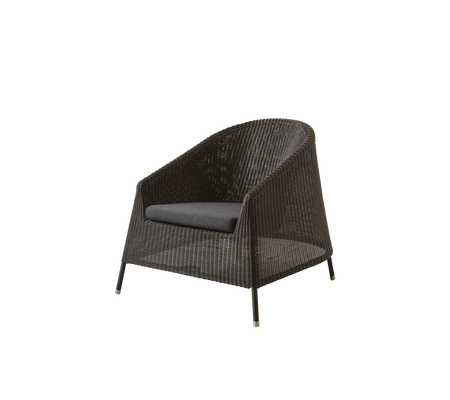 Stylish woven chair featuring a spacious seat and a comfortable cushion, perfect for relaxation and enhancing any space.