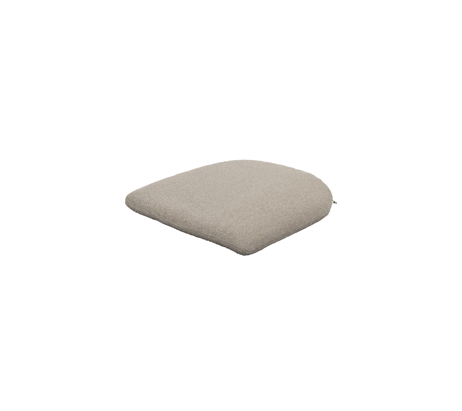 Square cushion in a soft beige fabric, offering comfort and a neutral accent to any seating arrangement.