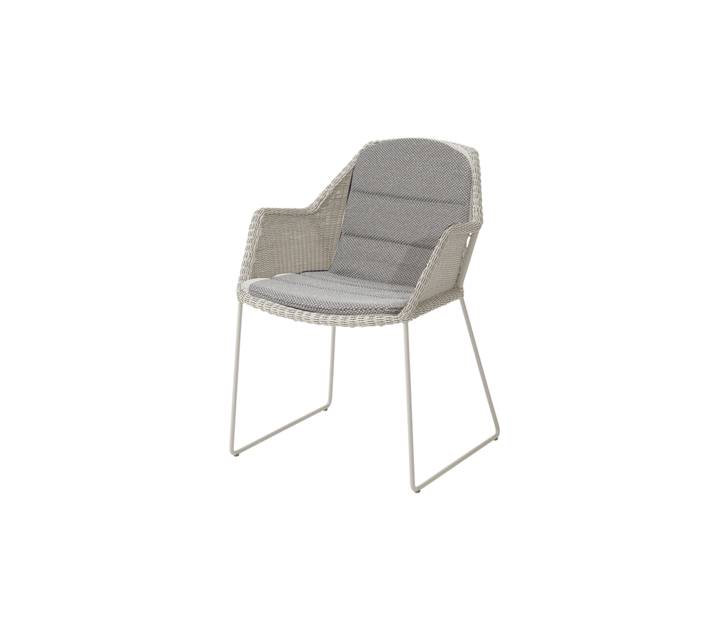 Light grey chair with a minimalist design.