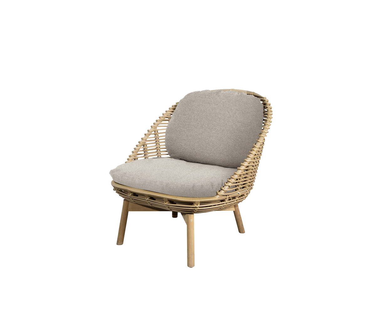 Stylish woven chair with a soft upholstery cushion, designed for comfort and aesthetic appeal. Ideal for enhancing cozy spaces.