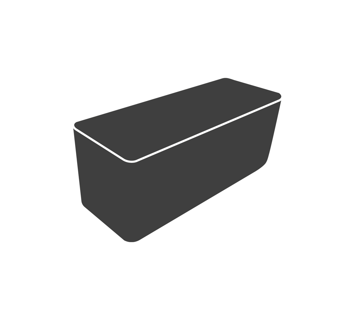 A sleek, dark container with a lid, suitable for storage or organization purposes.