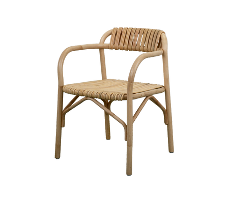 Natural-colored chair with a minimalist design.