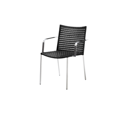 Straw dining chair w/armrest