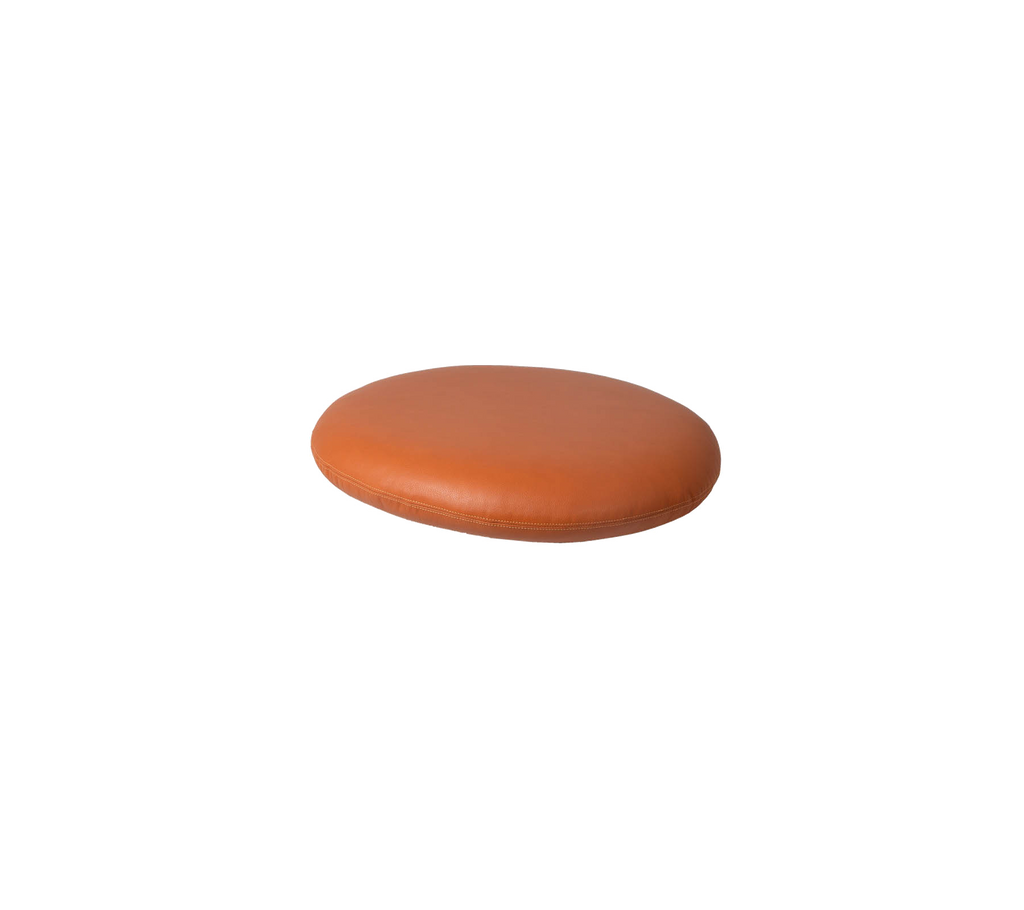 Smooth, oval-shaped brown cushion with a sleek texture, ideal for enhancing comfort and style in various settings.