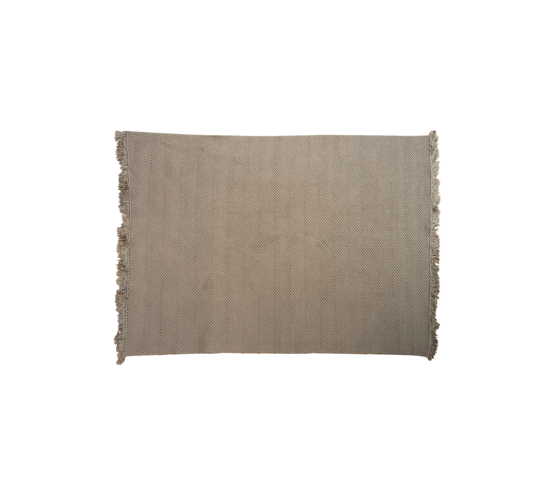 Elegant square dark sand outdoor rug named Knit, featuring a fine crochet structure and made of high-quality materials.