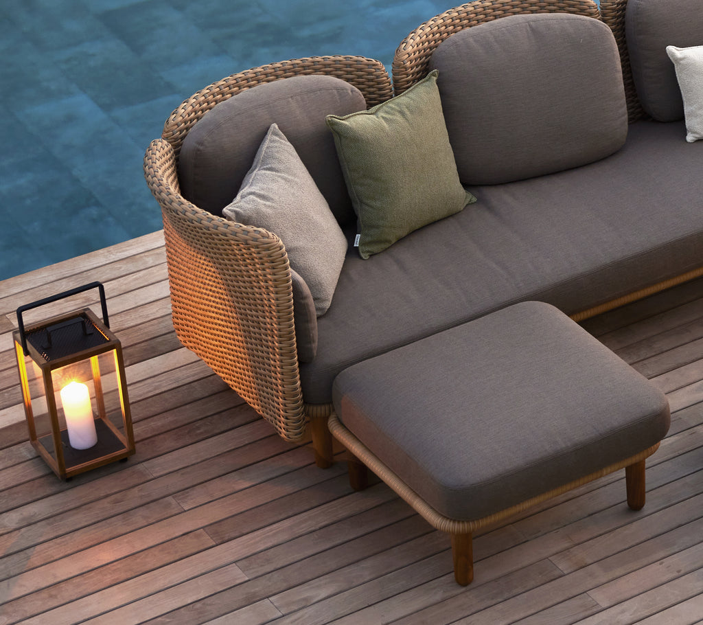 Arch 3-seater sofa w/ low arm/backrest & chaise lounge