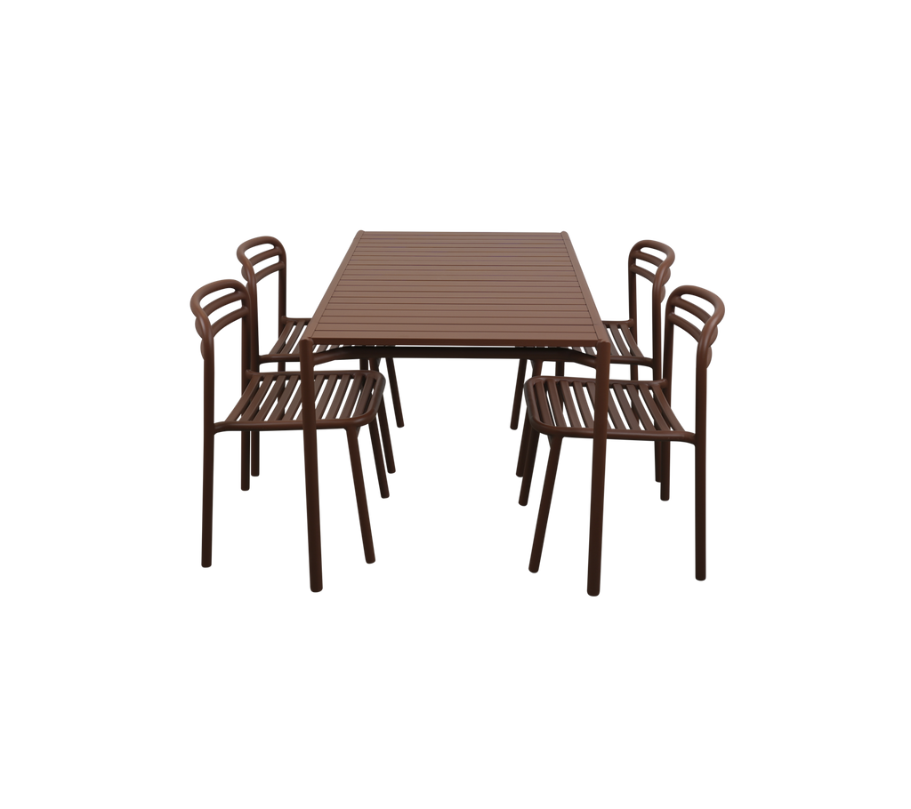 Bliss dining table rect. incl. 4 Bliss chairs