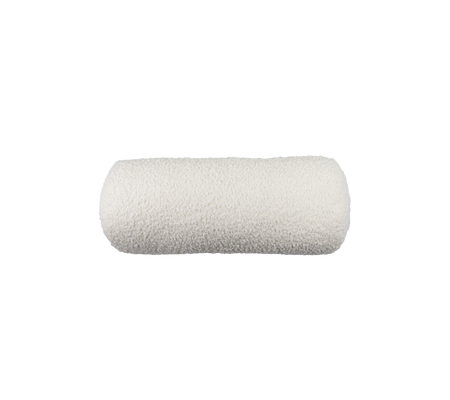 White roller cover for painting, designed to provide a smooth finish on various surfaces. Ideal for achieving a professional look.