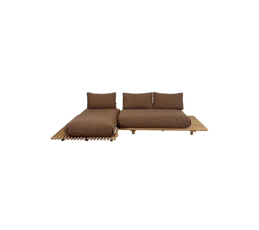 Sticks platform, sofa w/ chaise lounge