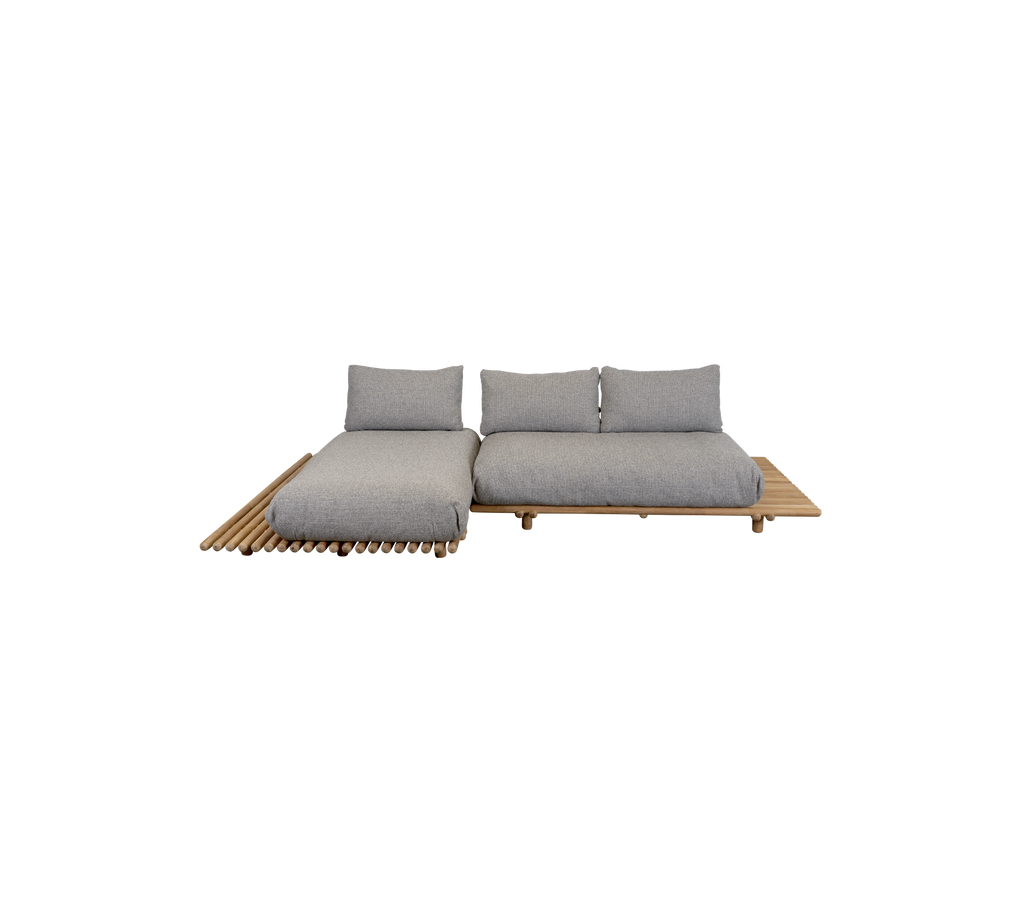 Sticks platform, sofa w/ chaise lounge